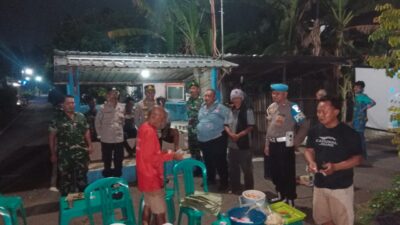 Polsek Wedarijaksa Gelar Patroli Bersama Forkopimcam dan Monitoring Satkamling